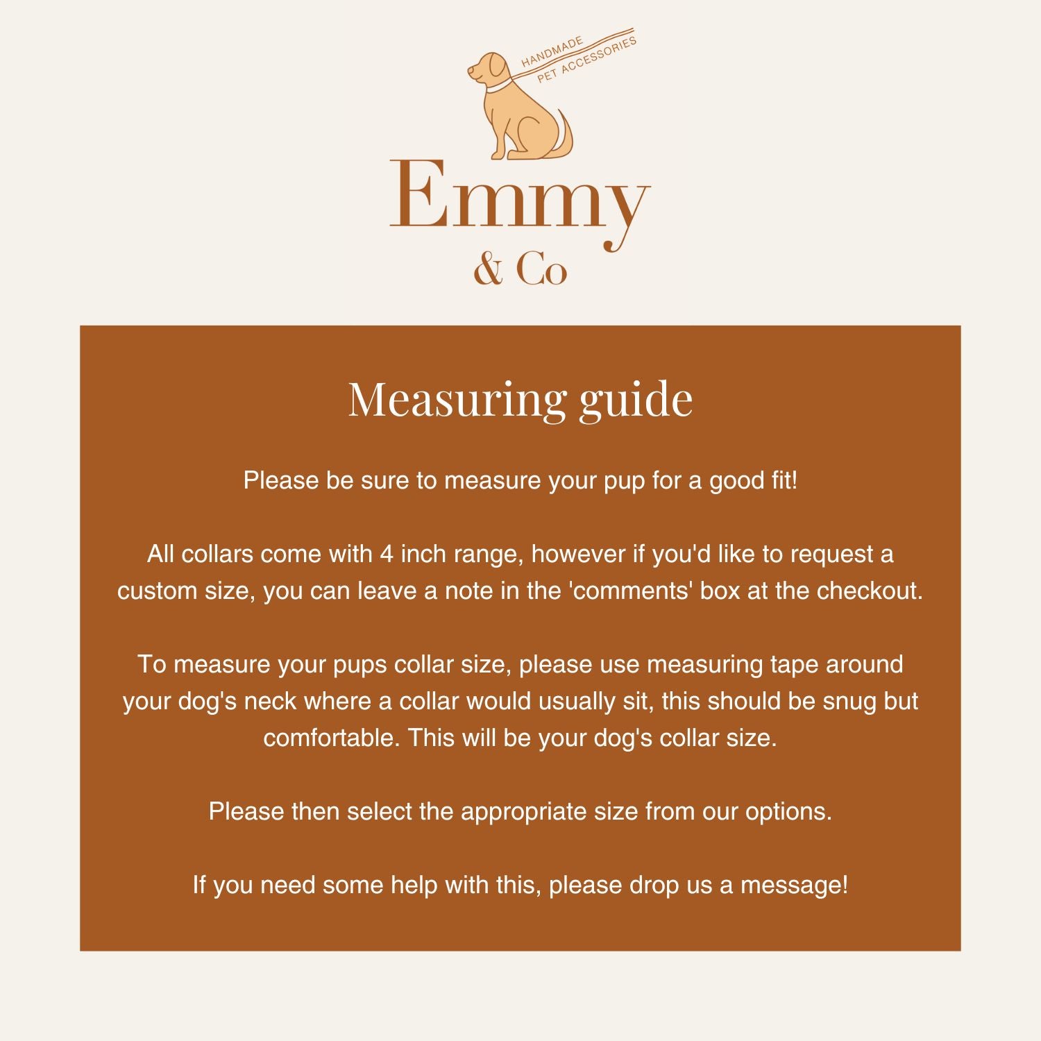 Emmy & Co measuring guide